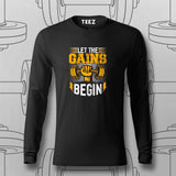 Let the Gains Begin T-Shirt For Men – Motivational Gym