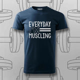 Everyday I'm Muscling T-Shirt For Men – Gym & Workout