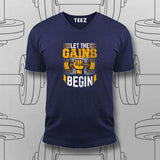 Let the Gains Begin T-Shirt For Men – Motivational Gym