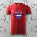 Stay Fit Live Healthy, Gym Regularly T-Shirt For Men