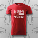 Everyday I'm Muscling T-Shirt For Men – Gym & Workout