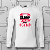 Sleep vs. Gym Funny Fitness T-Shirt – For Men