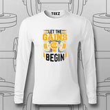 Let the Gains Begin T-Shirt For Men – Motivational Gym