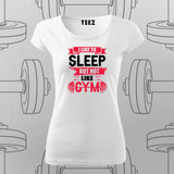 Sleep vs. Gym Funny Fitness T-Shirt – For Women