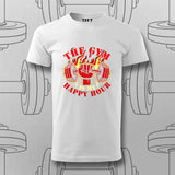 The Gym Is My Happy Hour T-Shirt For Men – Lift, Sweat, Repeat