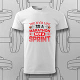 The Gym Life T-Shirt For Men – Marathon Not a Sprint Fitness