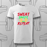 Sweat, Smile & Repeat Gym T-shirt For Men