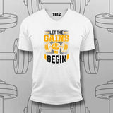 Let the Gains Begin T-Shirt For Men – Motivational Gym