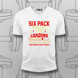 Six Pack Loading Funny Gym T-Shirt For Men