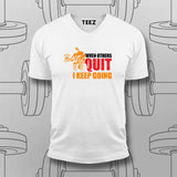 Never Quit T-Shirt For Men – Keep Going, Keep Growing