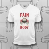 Pain Is Weakness – Gym Motivation T-Shirt For Men