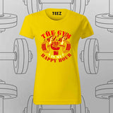 The Gym Is My Happy Hour T-Shirt For Women – Lift, Sweat, Repeat