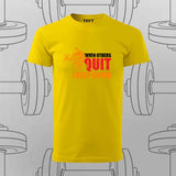 Never Quit T-Shirt For Men – Keep Going, Keep Growing