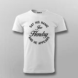 jOE HENDRY white t shirt half sleeve for men