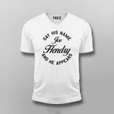 jOE HENDRY white t shirt v neck for men