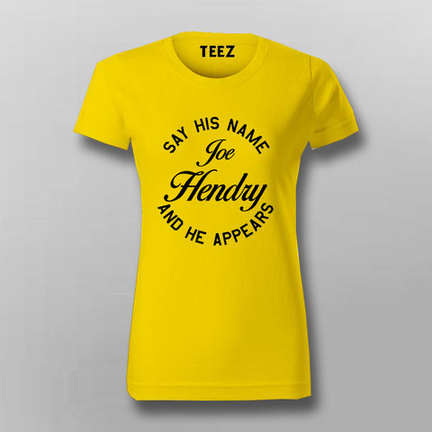 jOE HENDRY yellow tshirt for women