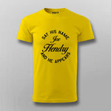 jOE HENDRY yellow t shirt half sleeve for men