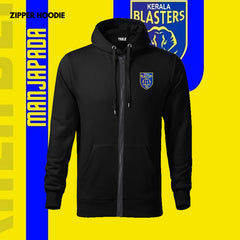 Kerala Blasters Cotton & Zip Hoodie - Blaze in Yellow