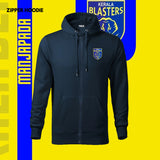 Kerala Blasters Cotton & Zip Hoodie - Blaze in Yellow