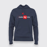 make my trip Navy Hoodie For Women