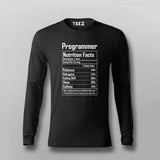 Programmer Nutrition Facts Tee - Funny and Geeky Wear by Teez