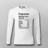 Programmer Nutrition Facts Tee - Funny and Geeky Wear by Teez