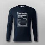 Programmer Nutrition Facts Tee - Funny and Geeky Wear by Teez