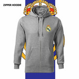 Real Madrid Cotton Zip Hoodie for Men Los Blancos Fan Gear