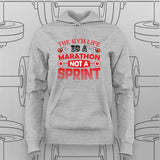 The Gym Life Hoodie For Women – Marathon Not a Sprint Fitness