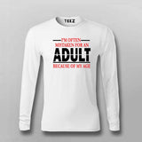 Funny Age T-Shirt For Men– "Mistaken for an Adult"