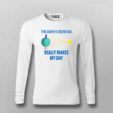 Funny Science T-Shirt for Men - The Earth's Rotation Humor Tee