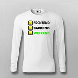 Frontend, Backend, Weekend T-Shirt For Men – Funny Developer