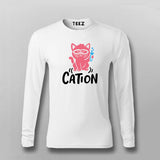 Funny Chemistry Cat T-Shirt For Men | Cation Science