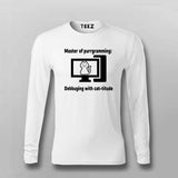 Master of Purrgramming T-Shirt For Men - For Cat-Loving Coders