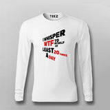 Witty T-Shirt For Men – "I Whisper WTF 20 Times a Day"