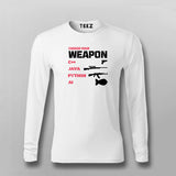 Choose Your Weapon Funny Programmer T-Shirt For Men