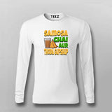 Samosa Chai & Gupshup T-Shirt  For Men - Fun Desi Vibes