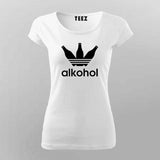 Alkohol T-Shirt for Women – Fun Beer Lover Tee Online India