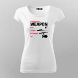 Choose Your Weapon Funny Programmer T-Shirt For Women