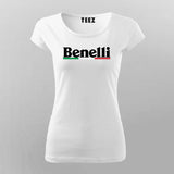 benelli White Half Sleeve T Shirt For women