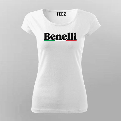 benelli White Half Sleeve T Shirt For women