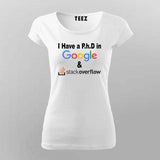 Google & Stack Overflow T-Shirt For Women - Funny Coder