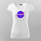 pew pew White Half Sleeve T Shirt For women