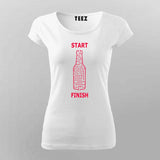 Beer Maze T-Shirt for Women – Fun Drinking Puzzle Tee India