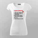 6 Stages of Debugging T-Shirt For Women – Funny Programmer