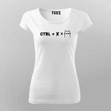 "Ctrl + X = Shortcat" Funny Women's T-Shirt for Cat Lovers