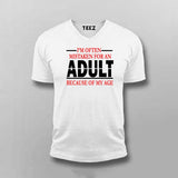 Funny Age T-Shirt For Men– "Mistaken for an Adult"