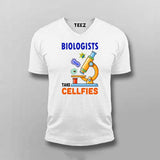 Biologists Take "Cellfies" - Funny Science T-Shirt For Men