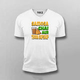 Samosa Chai & Gupshup T-Shirt  For Men - Fun Desi Vibes