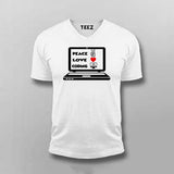 Peace Love Coding T-Shirt For Men – Programmer’s Essential Wear